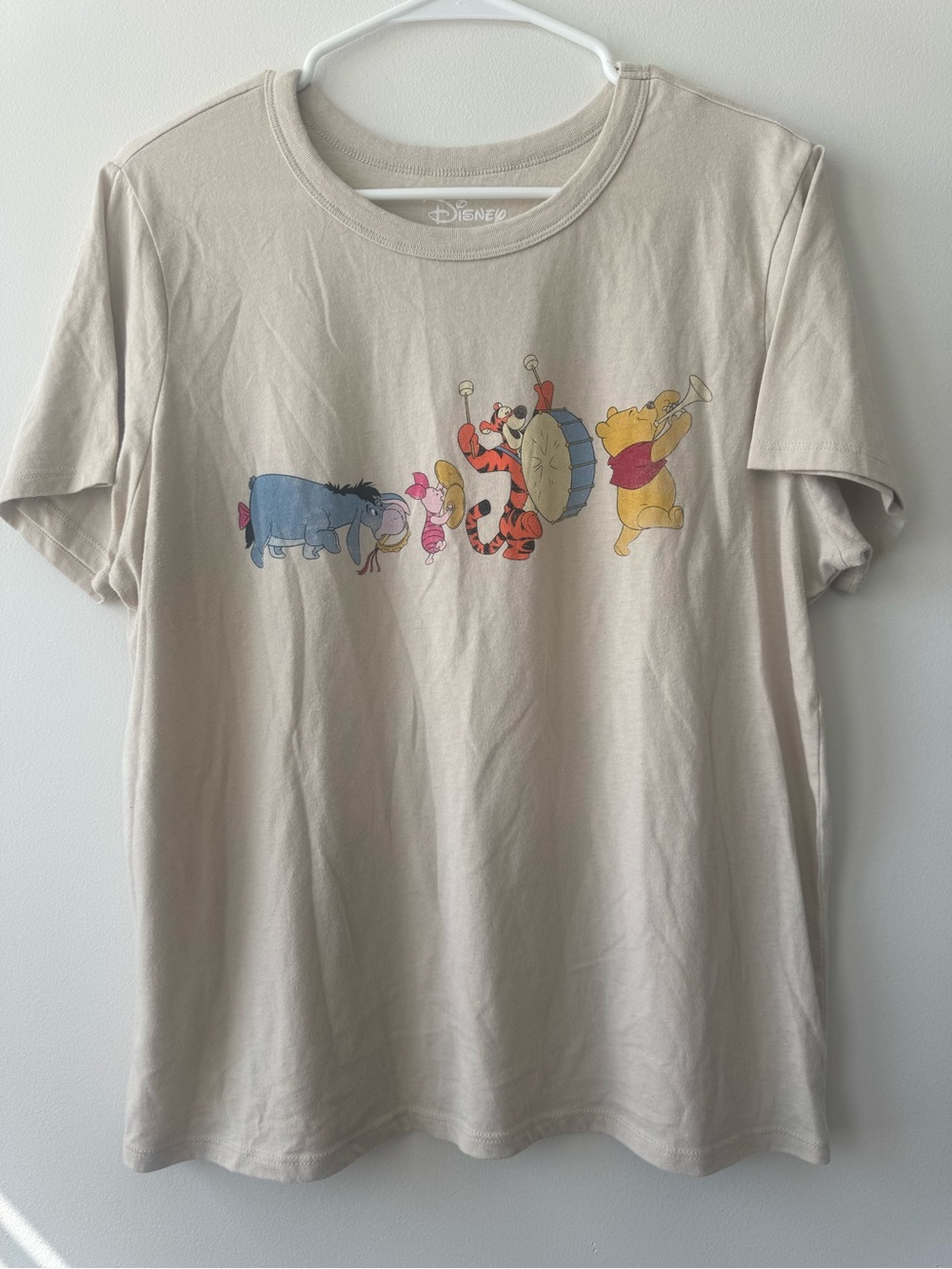 Disney Winnie the Pooh Beige Character Graphic T‑Shirt Sz XL
